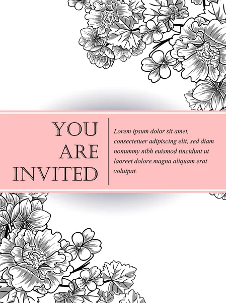 Cartes d'invitation de mariage — Image vectorielle