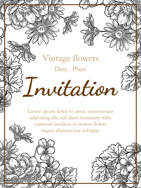 Tarjeta de invitación de boda — Archivo Imágenes Vectoriales