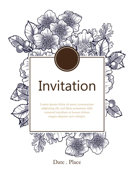 Tarjetas de invitación de boda — Vector de stock