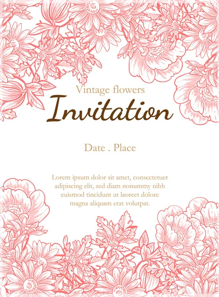 Cartes d'invitation de mariage — Image vectorielle