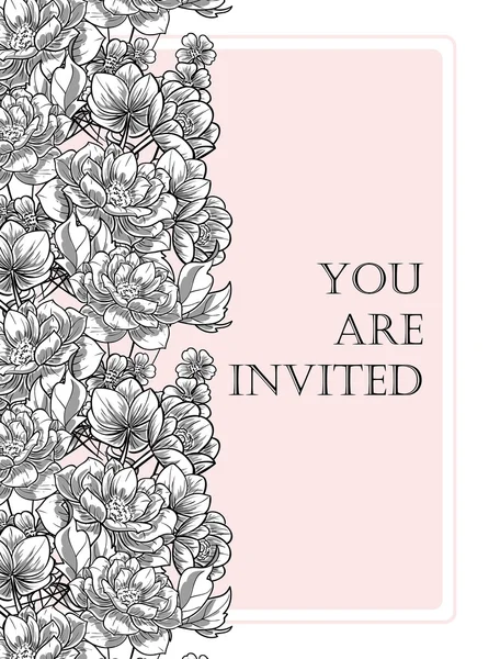 Cartes d'invitation de mariage — Image vectorielle