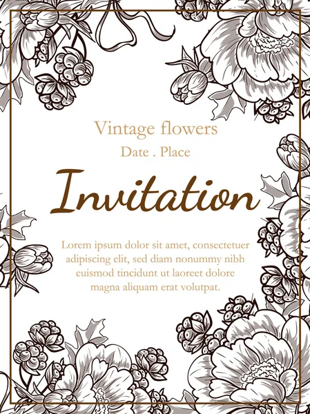 Tarjetas de invitación de boda — Vector de stock