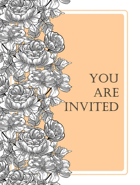 Tarjetas de invitación de boda — Vector de stock