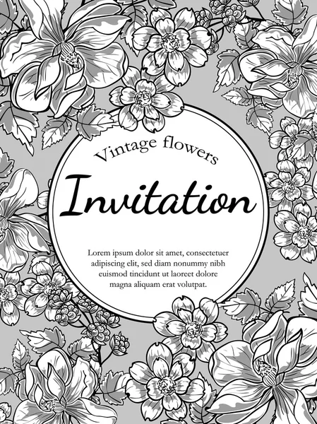 Tarjeta de invitación de boda — Vector de stock