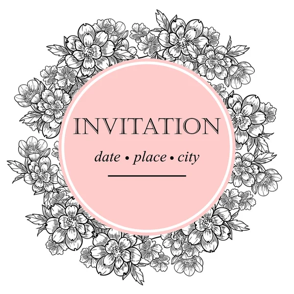 Tarjetas de invitación de boda — Vector de stock