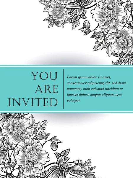 Cartes d'invitation de mariage — Image vectorielle