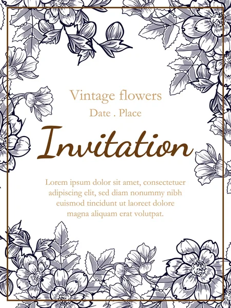 Cartes d'invitation de mariage — Image vectorielle