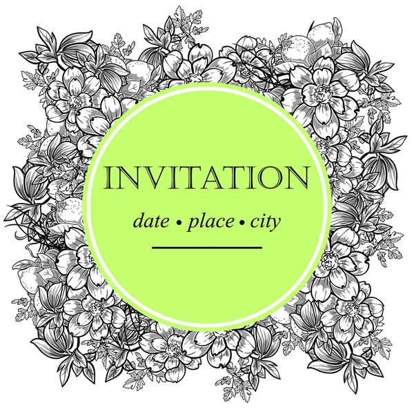 Cartes d'invitation de mariage — Image vectorielle