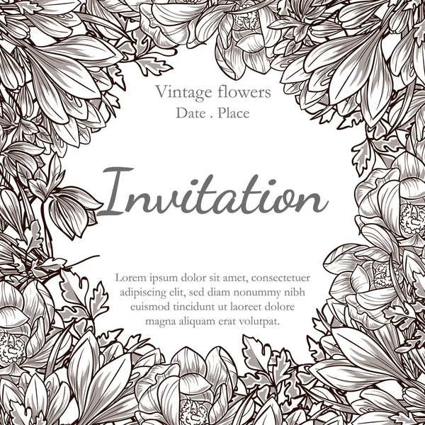 Tarjetas de invitación de boda — Vector de stock