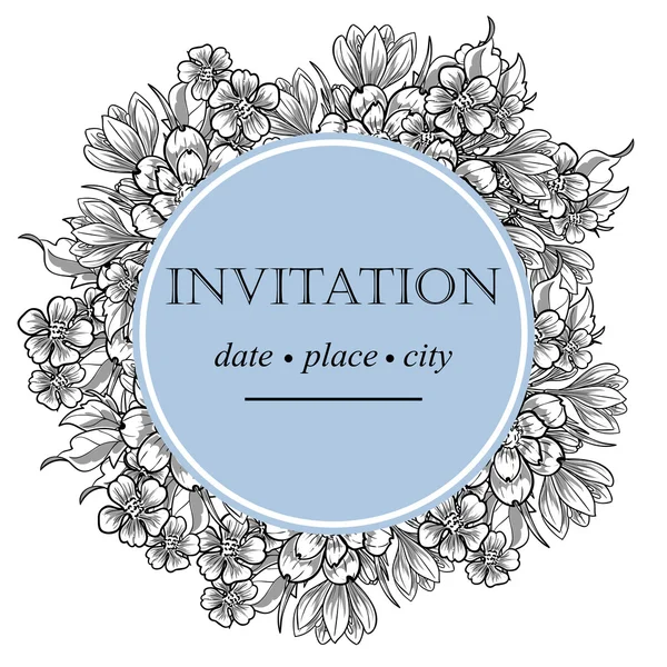 Tarjetas de invitación de boda — Vector de stock