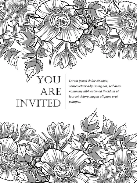 Tarjetas de invitación de boda — Vector de stock