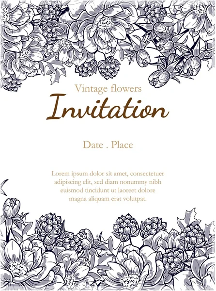 Cartes d'invitation de mariage — Image vectorielle