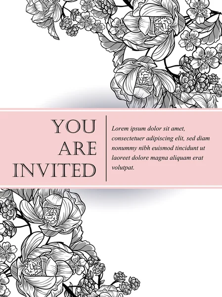 Cartes d'invitation de mariage — Image vectorielle