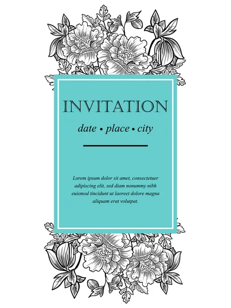 Cartes d'invitation de mariage — Image vectorielle