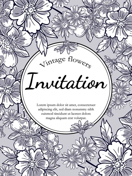 Tarjetas de invitación de boda — Vector de stock