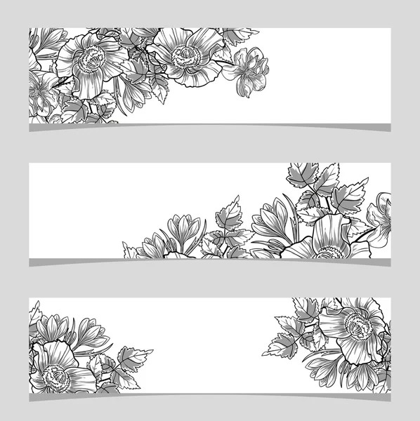 Cadre floral avec place pour le texte — Image vectorielle