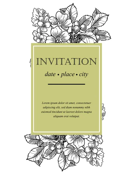 Cartes d'invitation de mariage — Image vectorielle