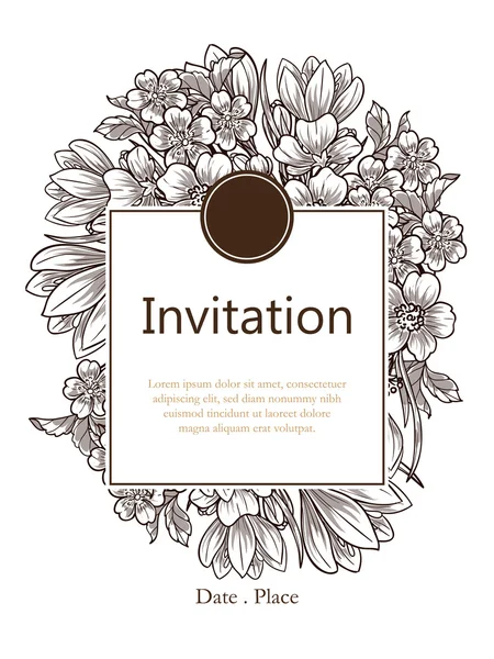 Tarjetas de invitación de boda — Vector de stock