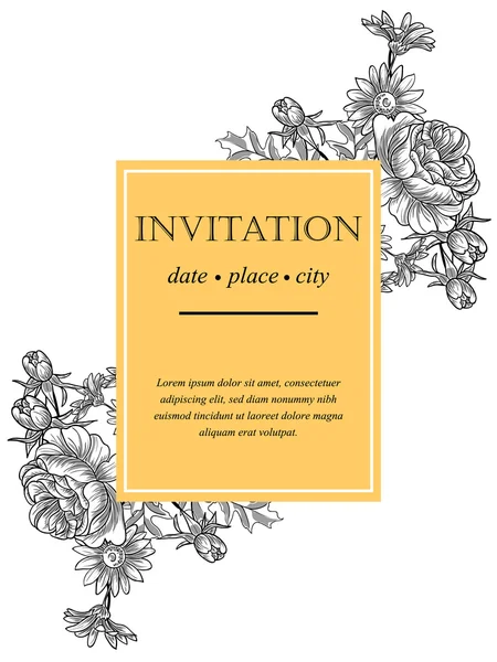 Tarjetas de invitación de boda — Vector de stock