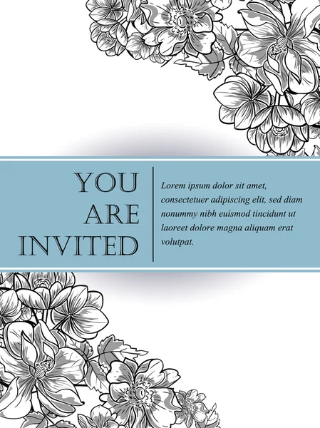 Cartes d'invitation de mariage — Image vectorielle