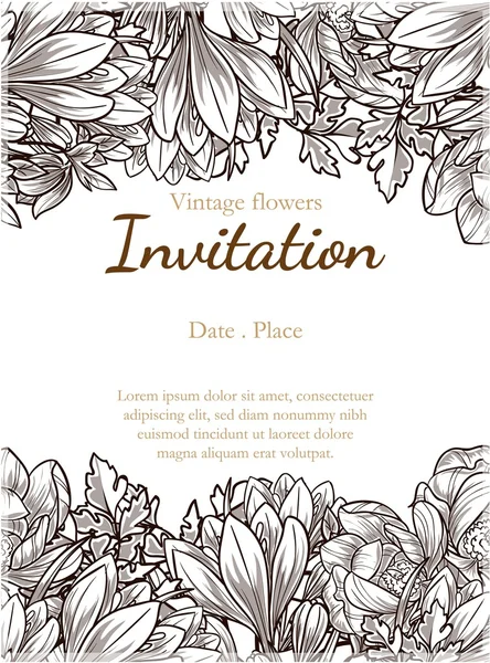 Cartes d'invitation de mariage — Image vectorielle