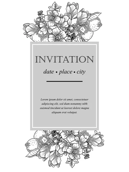 Cartes d'invitation de mariage — Image vectorielle