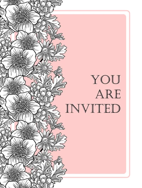 Tarjetas de invitación de boda — Vector de stock