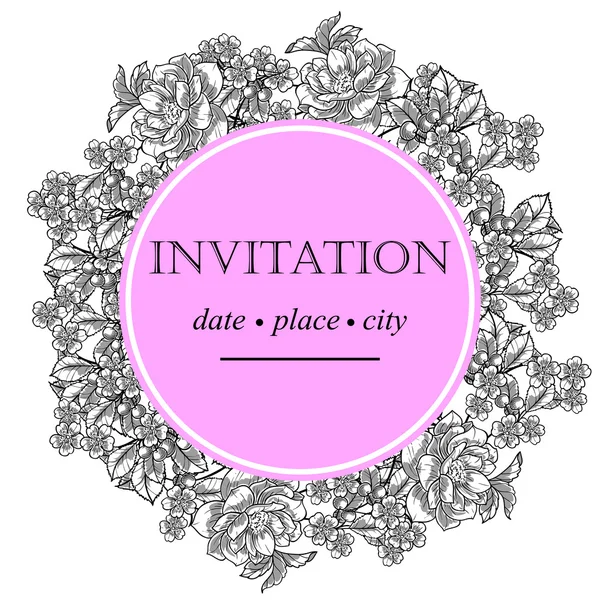 Cartes d'invitation de mariage — Image vectorielle