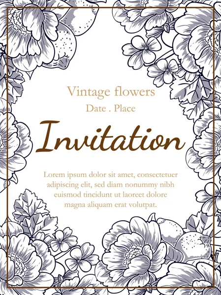 Tarjetas de invitación de boda — Vector de stock