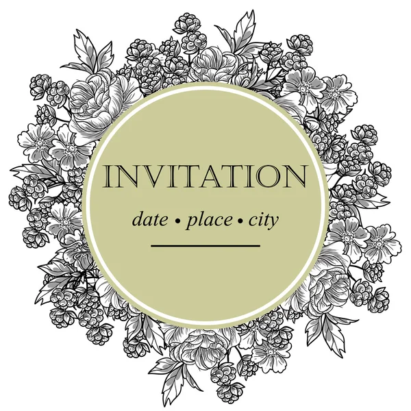 Cartes d'invitation de mariage — Image vectorielle