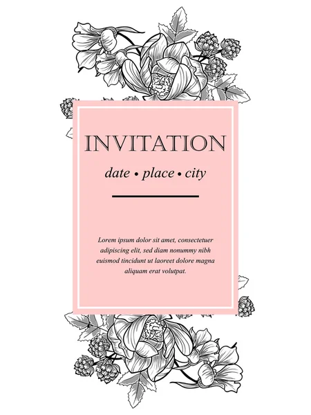 Cartes d'invitation de mariage — Image vectorielle