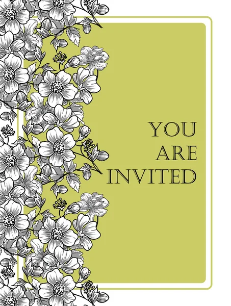 Cartes d'invitation de mariage — Image vectorielle