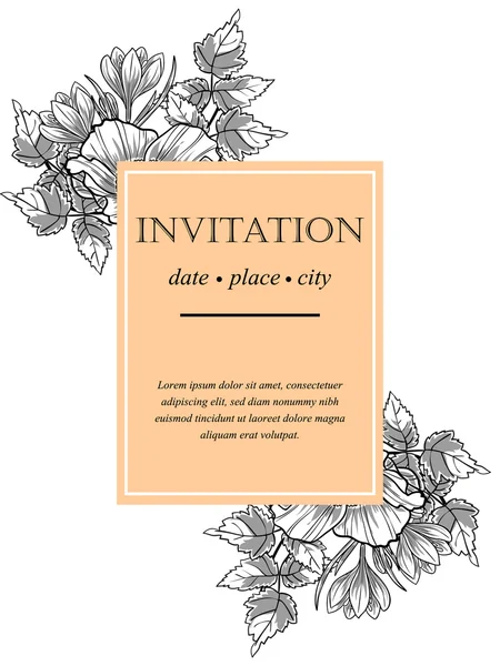 Tarjetas de invitación de boda — Vector de stock