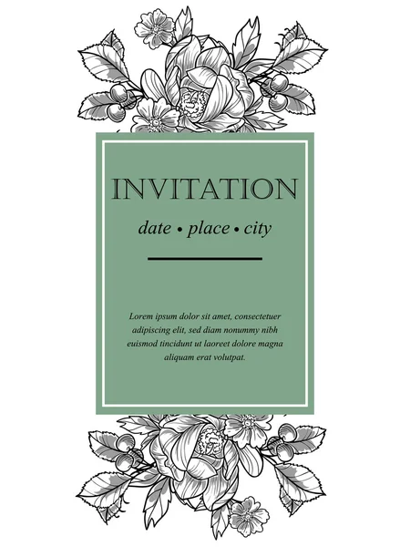 Cartes d'invitation de mariage — Image vectorielle