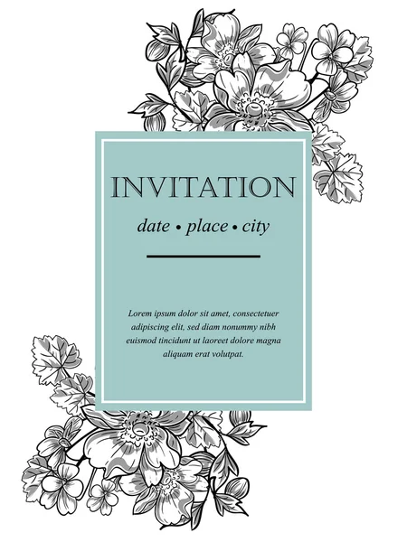 Cartes d'invitation de mariage — Image vectorielle