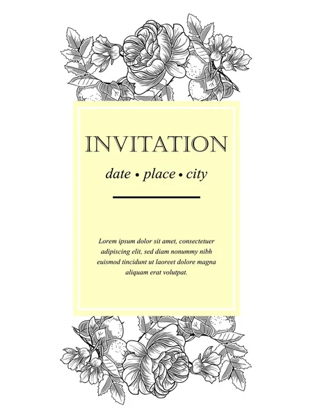 Tarjetas de invitación de boda — Vector de stock