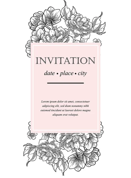 Tarjetas de invitación de boda — Archivo Imágenes Vectoriales