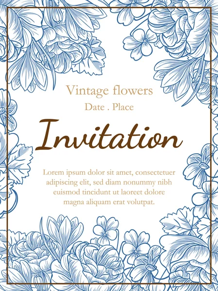 Cartes d'invitation de mariage — Image vectorielle