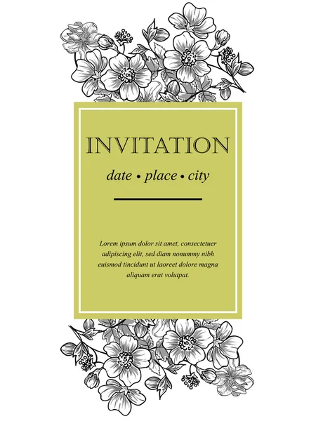 Tarjetas de invitación de boda — Vector de stock