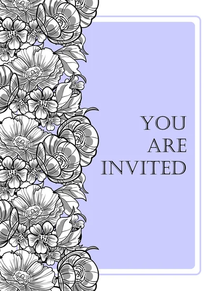 Cartes d'invitation de mariage — Image vectorielle