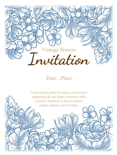 Tarjetas de invitación de boda — Vector de stock