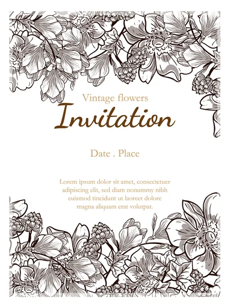 Tarjetas de invitación de boda — Vector de stock