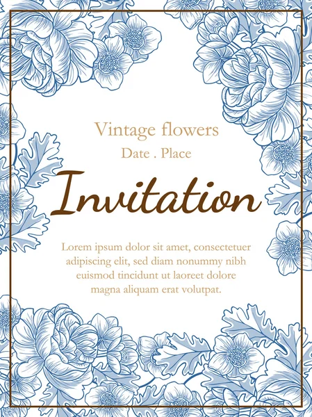 Tarjetas de invitación de boda — Vector de stock