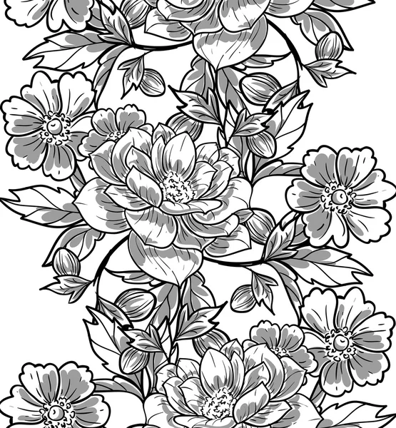 Motif floral sans couture — Image vectorielle