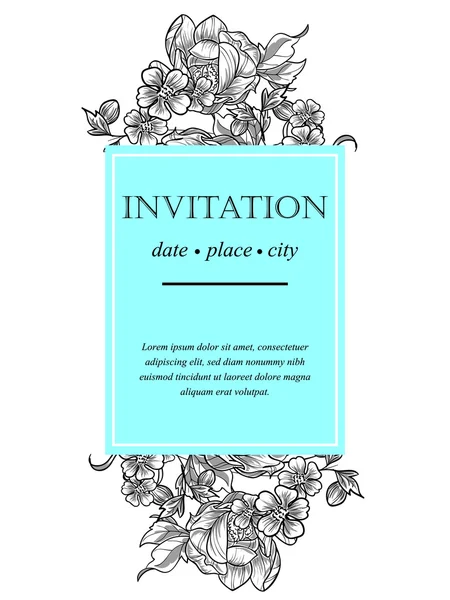 Cartes d'invitation de mariage — Image vectorielle