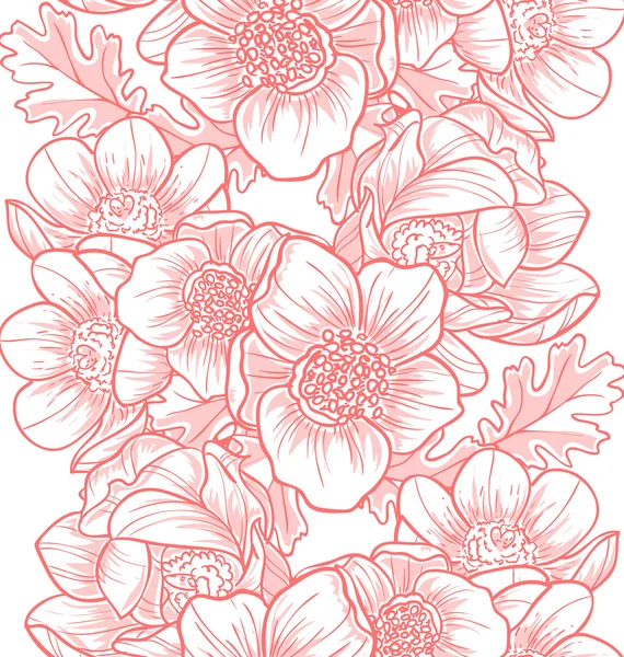 Bloemen naadloos patroon — Stockvector