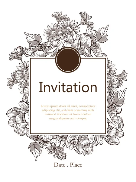 Tarjetas de invitación de boda — Vector de stock