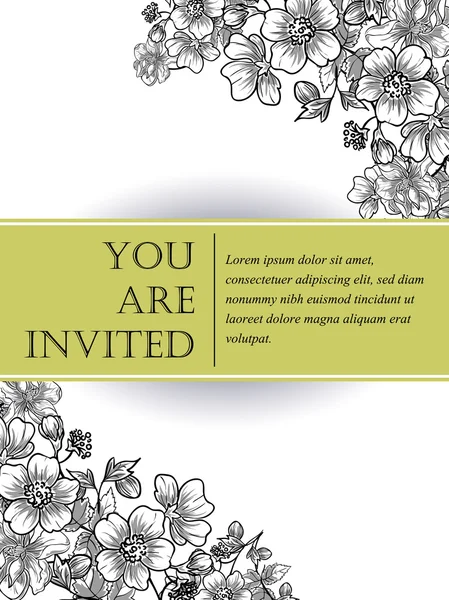 Cartes d'invitation de mariage — Image vectorielle