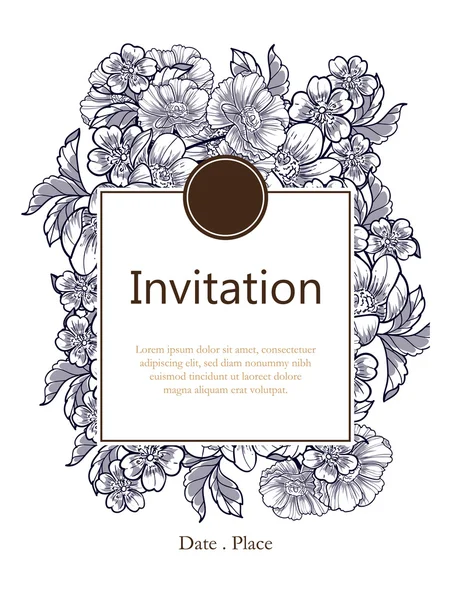 Bruiloft uitnodigingskaarten — Stockvector