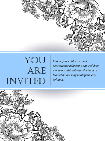 Cartes d'invitation de mariage — Image vectorielle